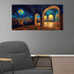 Van Gogh Starry Night Inspired Retro Architecture Design Wall Art wall canvas office home room framed 120x60cm