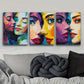 3pcs Abstract Two Beautiful Women Painting Metal Print Ready to Hang Art