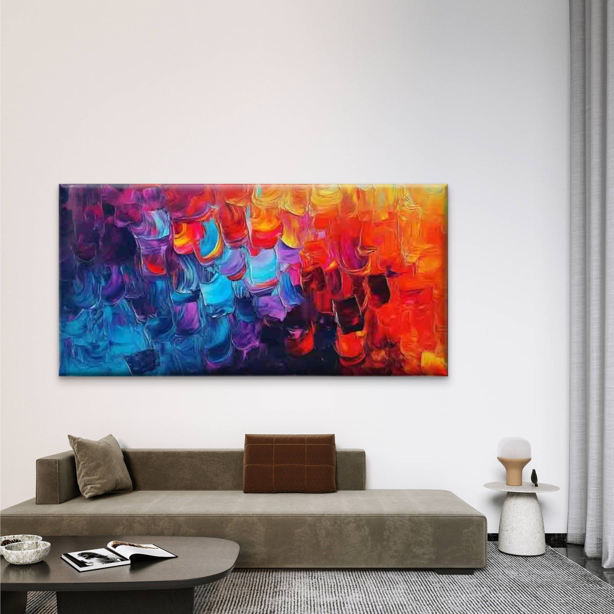 Abstract Brush Strokes Design Wall Art Canvas Office Home Room Framed 120x60cm