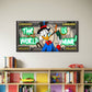 Rich Duck Burning Cash Wall Art Canvas Office Home Room Framed 120x60cm