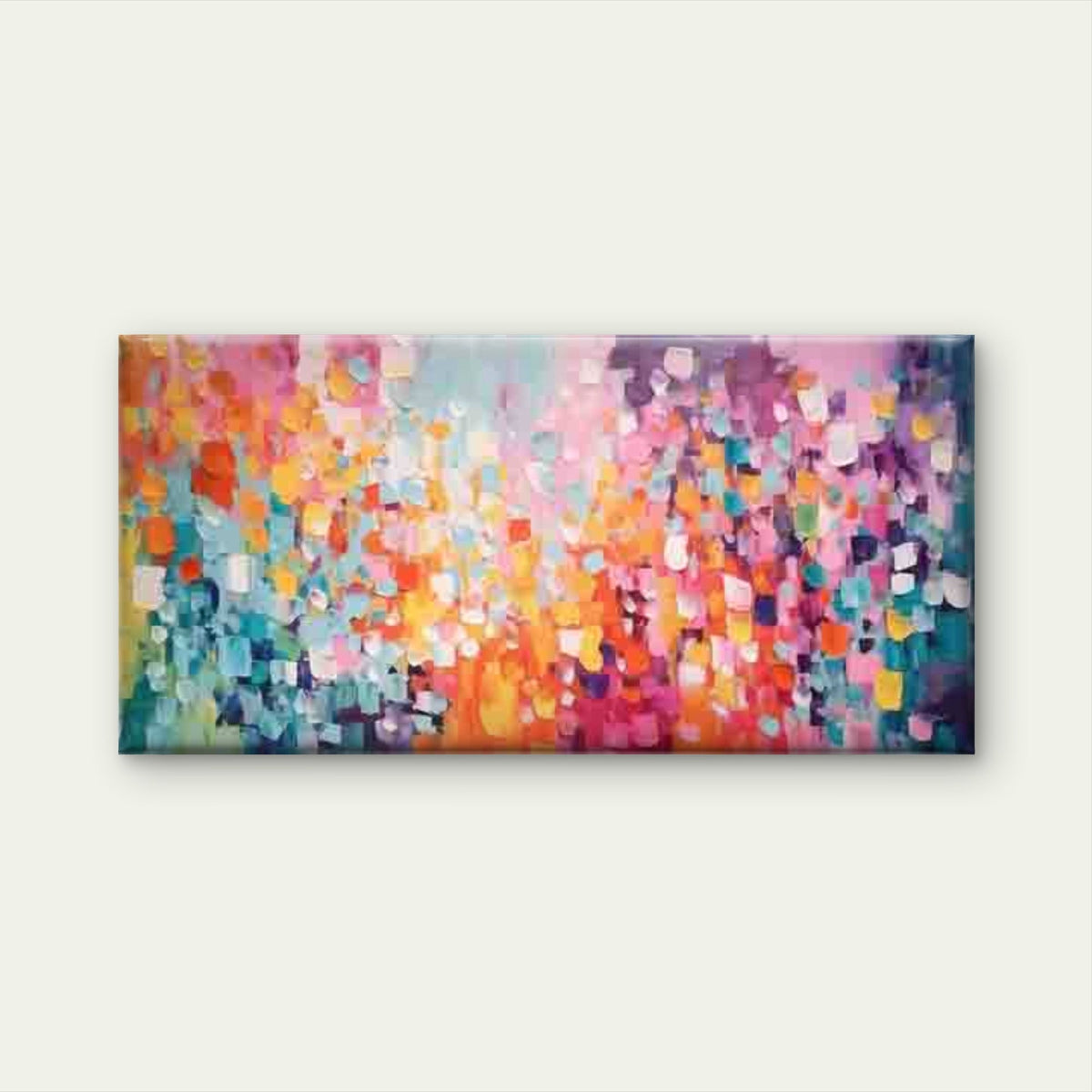 Abstract Colorful Shapes Wall Art Canvas Office Home Room Framed 80x45cm