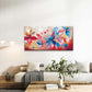 Colorful Floral Watercolor Botanical Abstract Wall Art Canvas Office Home Room Framed 120x60cm