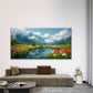 Abstract Flower Field Wall Art Canvas Office Home Room Framed 120x60cm