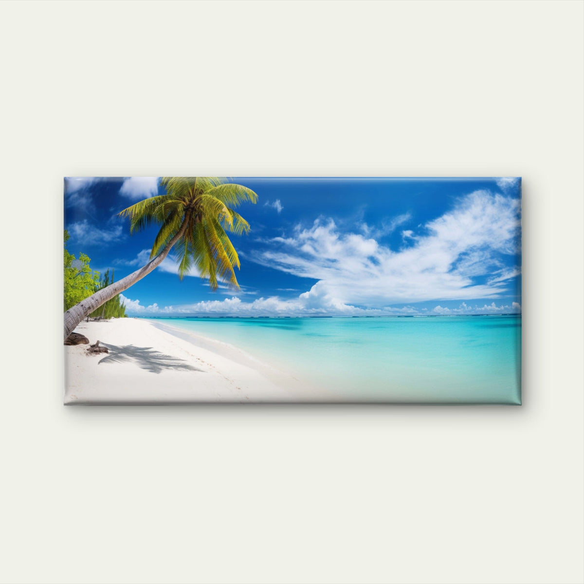 Palm Trees Lean Over Wall Art Canvas Office Home Room Framed 80x45cm