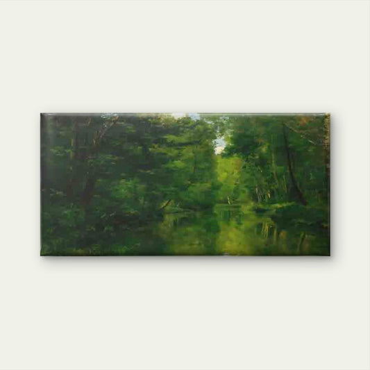 Forest River Landscape Wall Art Canvas Office Home Room Framed 80x45cm