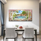 Mediterranean Sea View Wall Art Canvas Office Home Room Framed 80x45cm