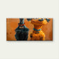 Fun Dog Friend Wall Art Canvas Office Home Room Framed 120x60cm