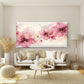 Pink Watercolor Flower Blossoms Wall Art Canvas Office Home Room Framed 120x60cm