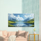 Mountain Lake Nature Wall Art Canvas Office Home Room Framed 120x60cm