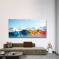 Abstract Mountain & Figure Wall Art Canvas Office Home Room Framed 80x45cm