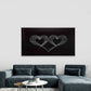 Double Heart Line Wall Art Canvas Office Home Room Framed 120x60cm