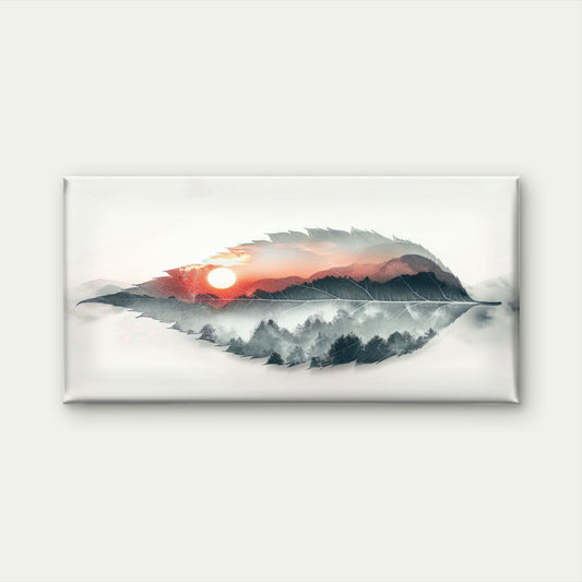 Nature's Peaceful Morning View Wall Art Canvas Office Home Room Framed 80x45cm