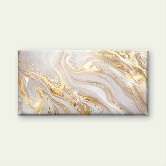 White Gold Marble Texture Wall Art Canvas Office Home Room Framed 120x60cm