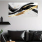 Abstract Black and Yellow Wall Art wall canvas office home room framed 120x60cm