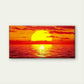 Golden Sunset Glow Wall Art Canvas Office Home Room Framed 120x60cm