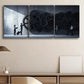 3pcs Luxurious Mechanical System Metal Print Ready to Hang Art