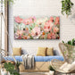 Abstract Pastel Pink Flowers Wall Art Canvas Office Home Room Framed 80x45cm