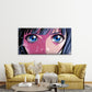 Face of a Young Anime Girl Wall Art Canvas Office Home Room Framed 120x60cm