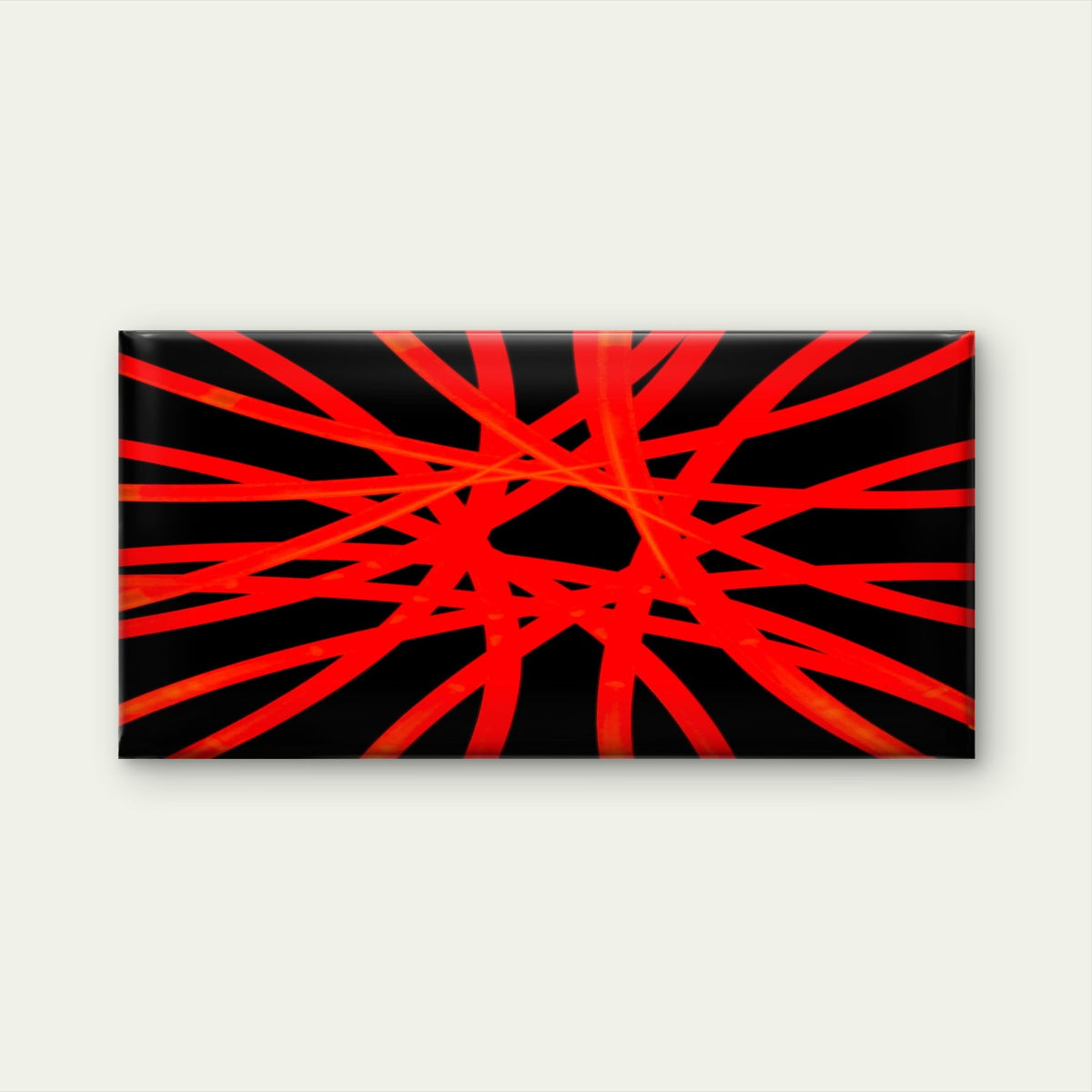 Bright Red Light Abstract Wall Art Canvas Office Home Room Framed 80x45cm
