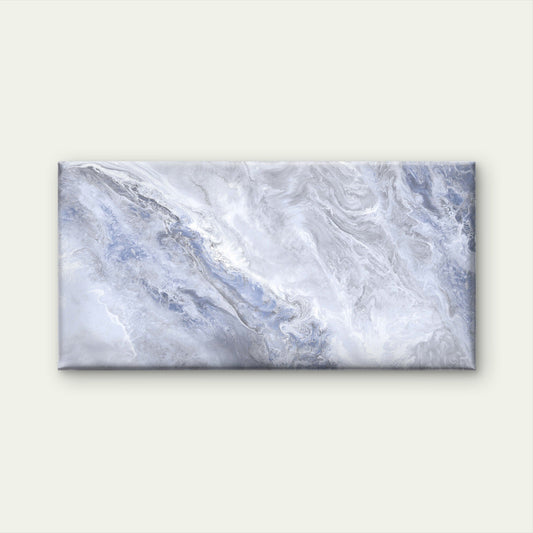 Abstract Light Indigo Neutral Watercolor Ocean Texture Wall Art Canvas Office Home Framed 80x45cm