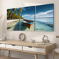 3pcs Modern Wind Beach Beach Ocean Landscape Art Wall Art Set Canvas Framed 40x60cm - High Quality Print 100% Australian Made Wall Canvas Ready to Hang