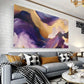 Abstract Purple & Golden Wall Art wall canvas office home room framed 120x60cm
