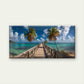 Ocean Palm Tree & White Sand Wall Art Canvas Office Home Room Framed 120x60cm