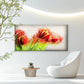 Vibrant Red Tulip Flowers Wall Art Canvas Office Home Room Framed 80x45cm