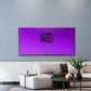 Purple Allium Blossom Image Wall Art Canvas Office Home Room Framed 120x60cm
