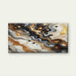 Gold Black Marble With Gold Dot Wall Art Canvas Office Home Room Framed 120x60cm
