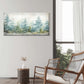 Misty Pine Forest Watercolor Nature Wall Art Canvas Office Home Framed 120x60cm