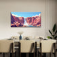 Waterfall Mountains Background Wall Art Canvas Office Home Room Framed 80x45cm