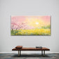 Spring Meadow at Sunrise Wall Art Canvas Office Home Room Framed 120x60cm