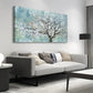 Modern Plum Blossom Elegant White Floral Wall Art canvas office home room framed 120x60cm