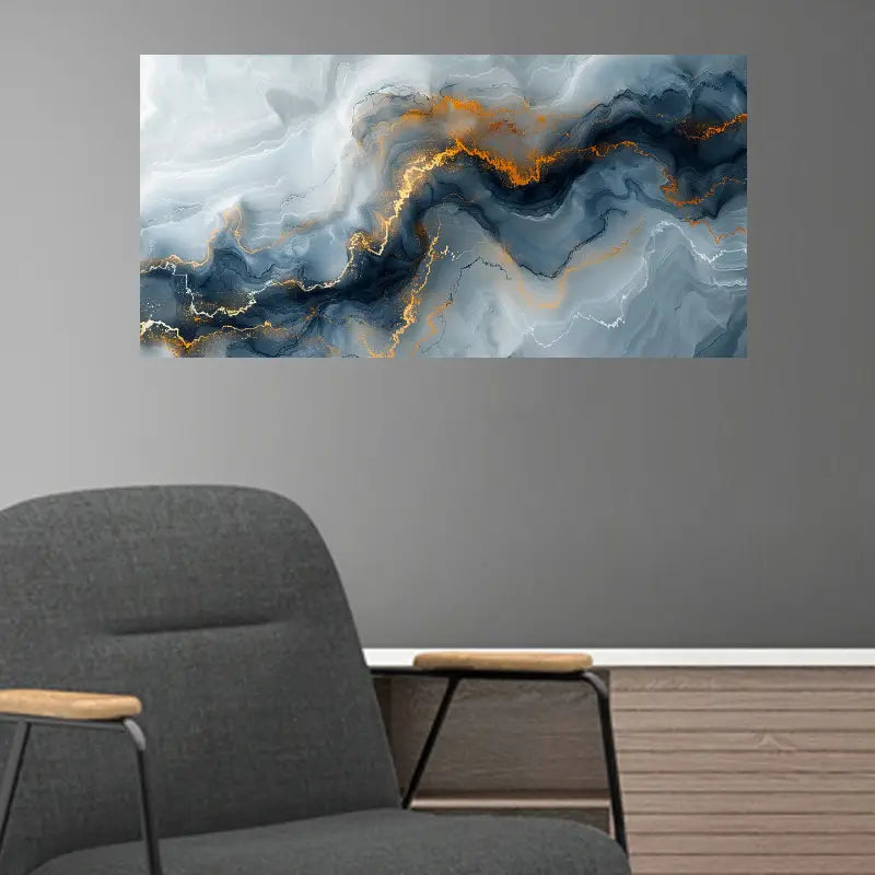 Vibrant Abstract Marble Wall Art wall canvas office home room framed 120x60cm
