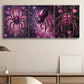 3pcs Luxurious Pink and Black Spider Metal Print Ready to Hang Art