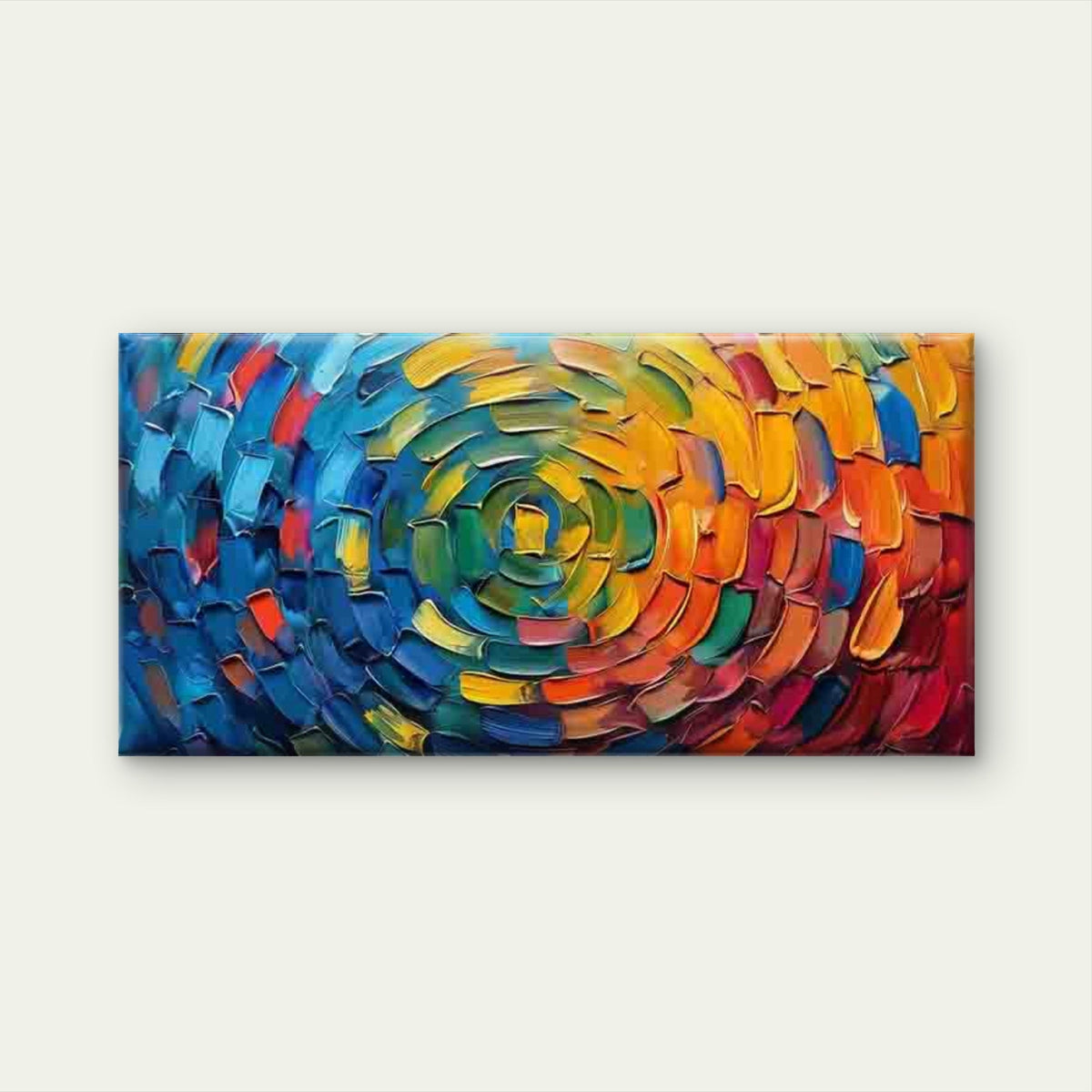 Abstract Oil Paint Texture Wall Art Canvas Office Home Room Framed 80x45cm