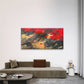 Red Black Gold Abstract Paint Wall Art Canvas Office Home Room Framed 120x60cm
