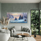 Winter Snowy Pine Tree Path Wall Art Canvas Office Home Framed 80x45cm