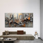 Abstract Cityscape Wall Art Canvas Office Home Room Framed 120x60cm