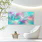 Luminous Petals Pastel Echoes Wall Art Canvas Office Home Room Framed 120x60cm