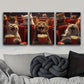 3pcs Whimsical Kitten Movie Night Metal Print Ready to Hang Art