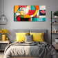 Vibrant Geometric Shapes Colors Wall Art Canvas Office Home Room Framed 120x60cm