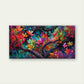 Vibrant Flowers And Branches Wall Art Canvas Office Home Room Framed 120x60cm