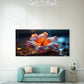 Orange Flower In The Dark Wall Art Canvas Office Home Room Framed 120x60cm