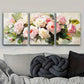 3pcs Rose Oil Painting Metal Print Ready to Hang Art