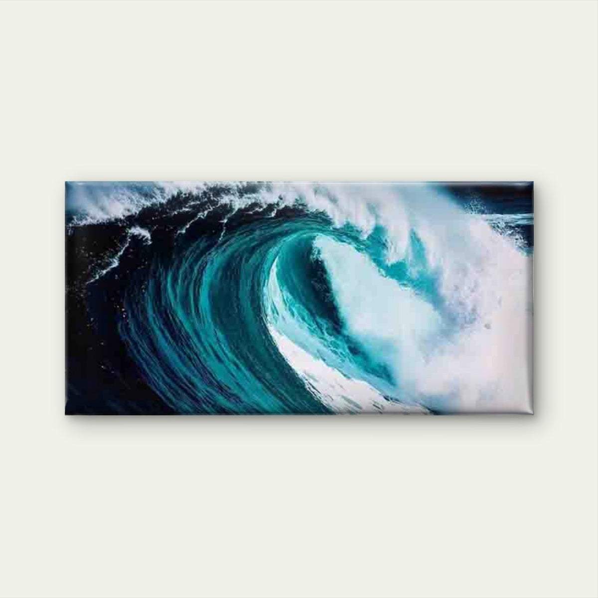 Ocean Wave Art Wall Art Canvas Office Home Room Framed 80x45cm