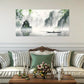 Black & White Mountain Scenery Green Bamboo Wall Art canvas office home room framed 120x60cm