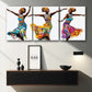 3pcs Traditional dress dancing girls Metal Print Ready to Hang Art