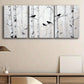 3pcs Silvery Birch Metal Print Ready to Hang Art